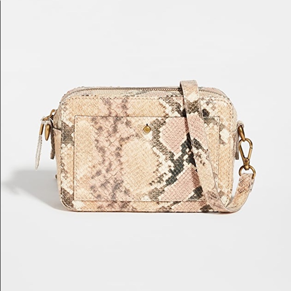 MADEWELL | The Large Transport Camera Bag: Snake Embossed Leather Edition bag